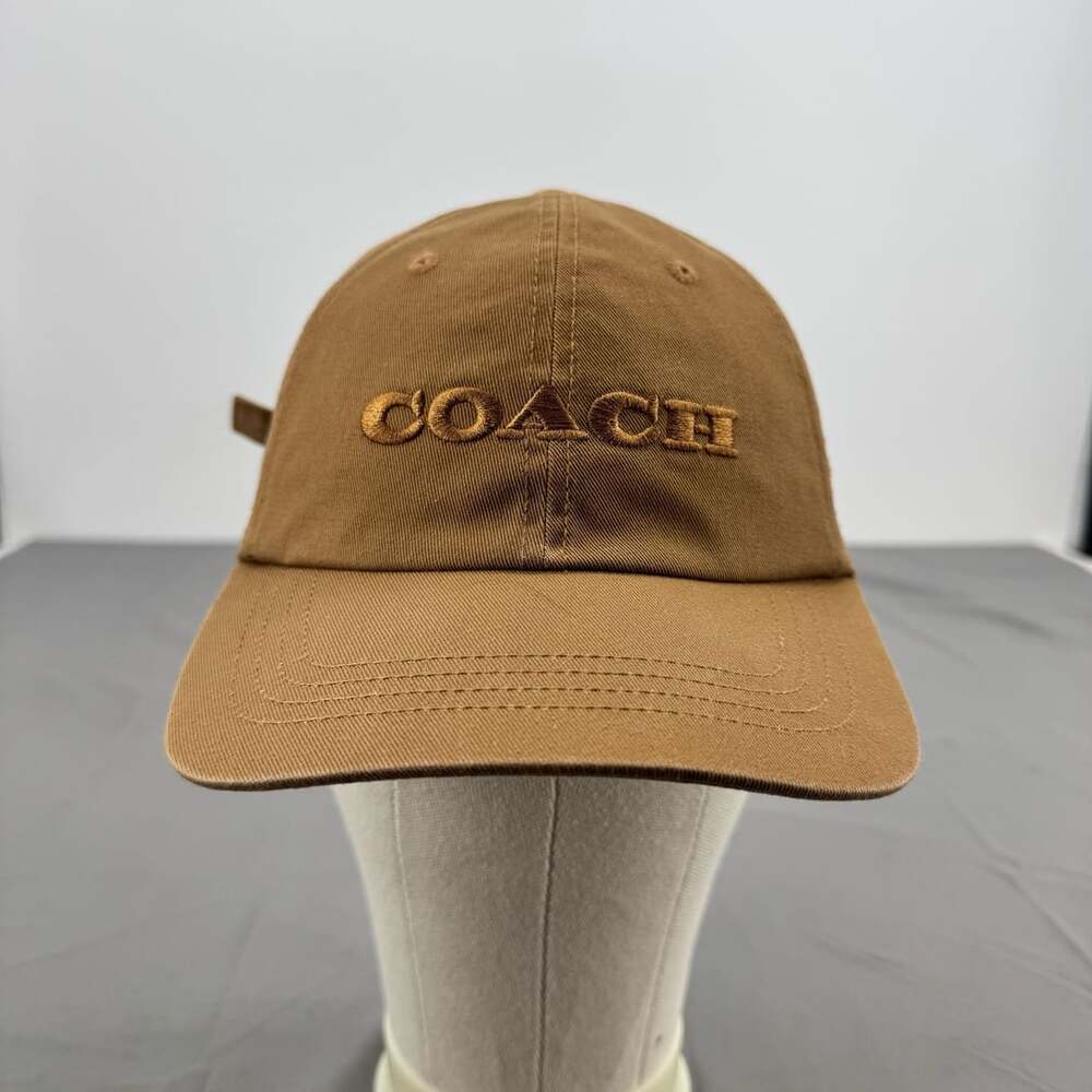 Coach CO10032 Light Saddle Brown Embroidered Logo Baseball Hat Cap O/S